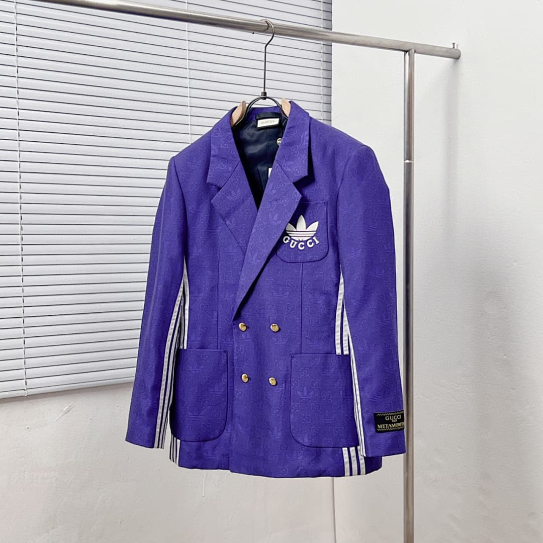 Blazer Gucci x Adidas Trefoil Púrpura foto 01
