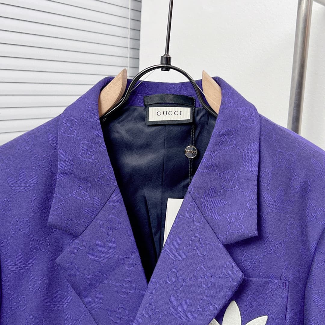 Blazer Gucci x Adidas Trefoil Púrpura foto 03