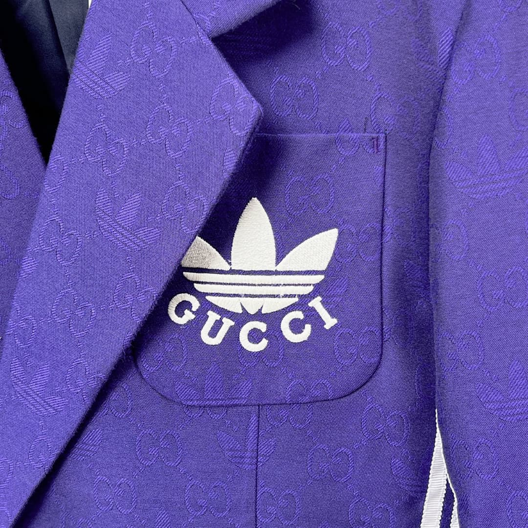 Blazer Gucci x Adidas Trefoil Púrpura foto 06