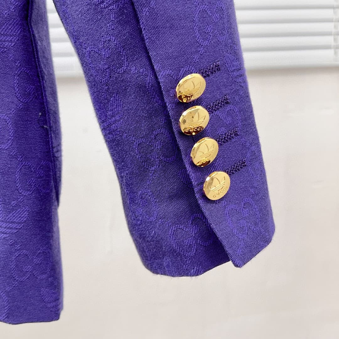 Blazer Gucci x Adidas Trefoil Púrpura foto 08