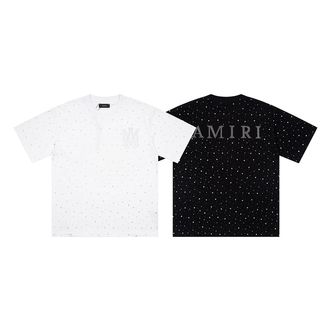 T-Shirt Amiri com Rhinestones Estrelados foto 11