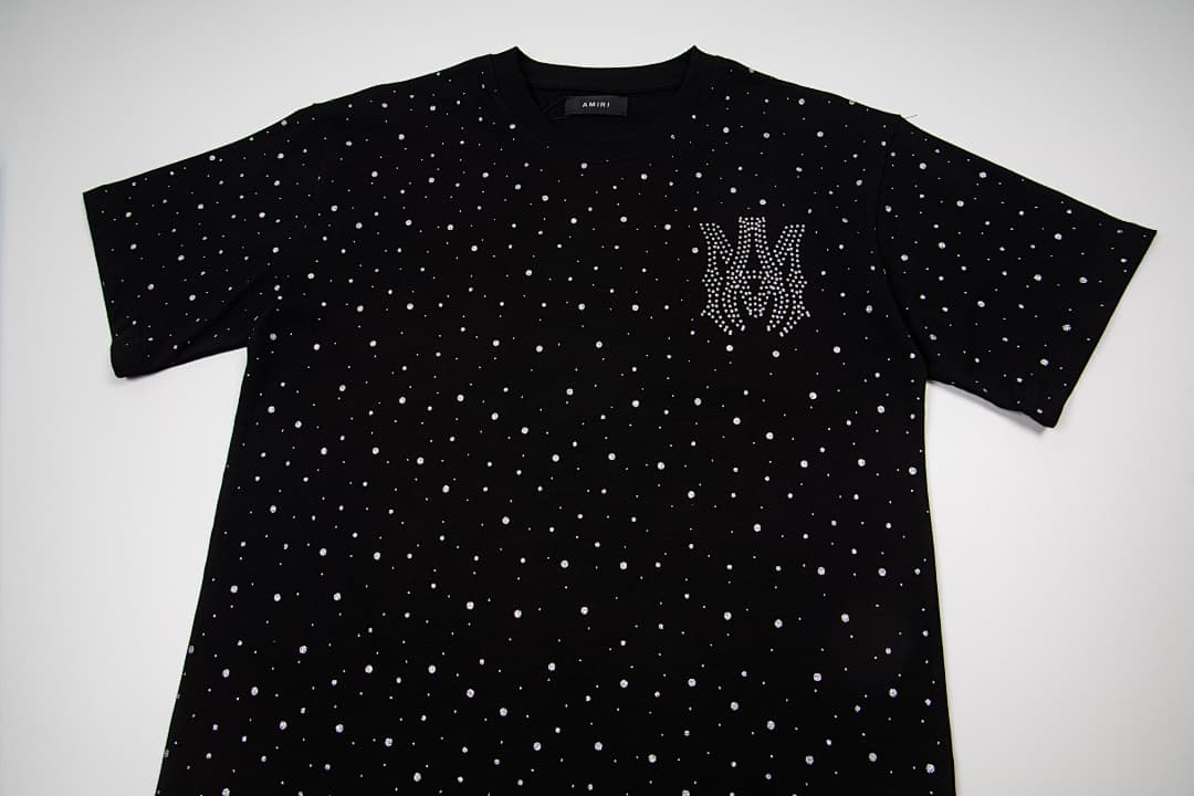 T-Shirt Amiri com Rhinestones Estrelados foto 16