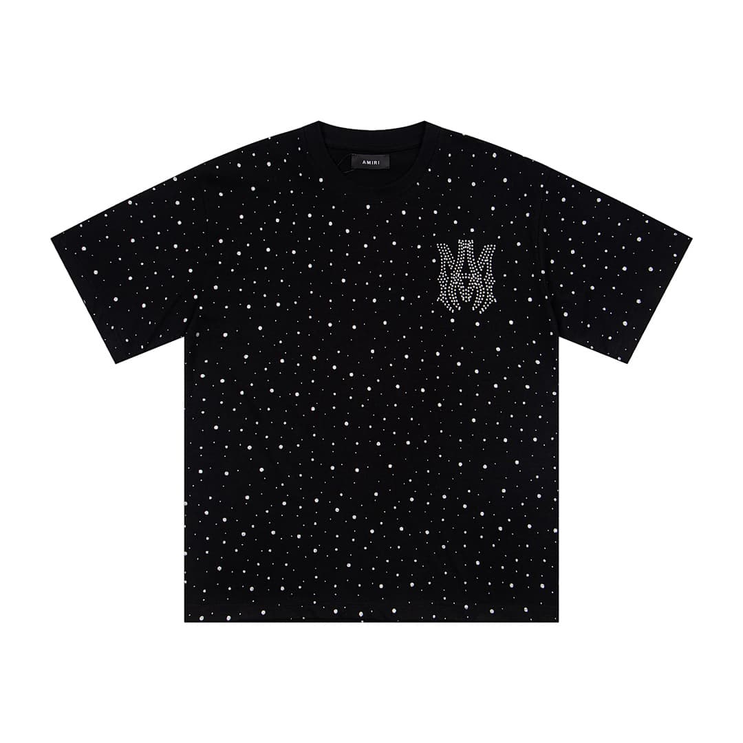 T-Shirt Amiri com Rhinestones Estrelados foto 19