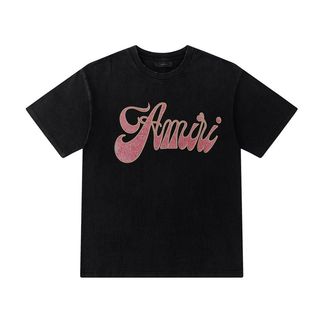 T-Shirt AMIRI com Logo Metalizado Desgastado foto 08