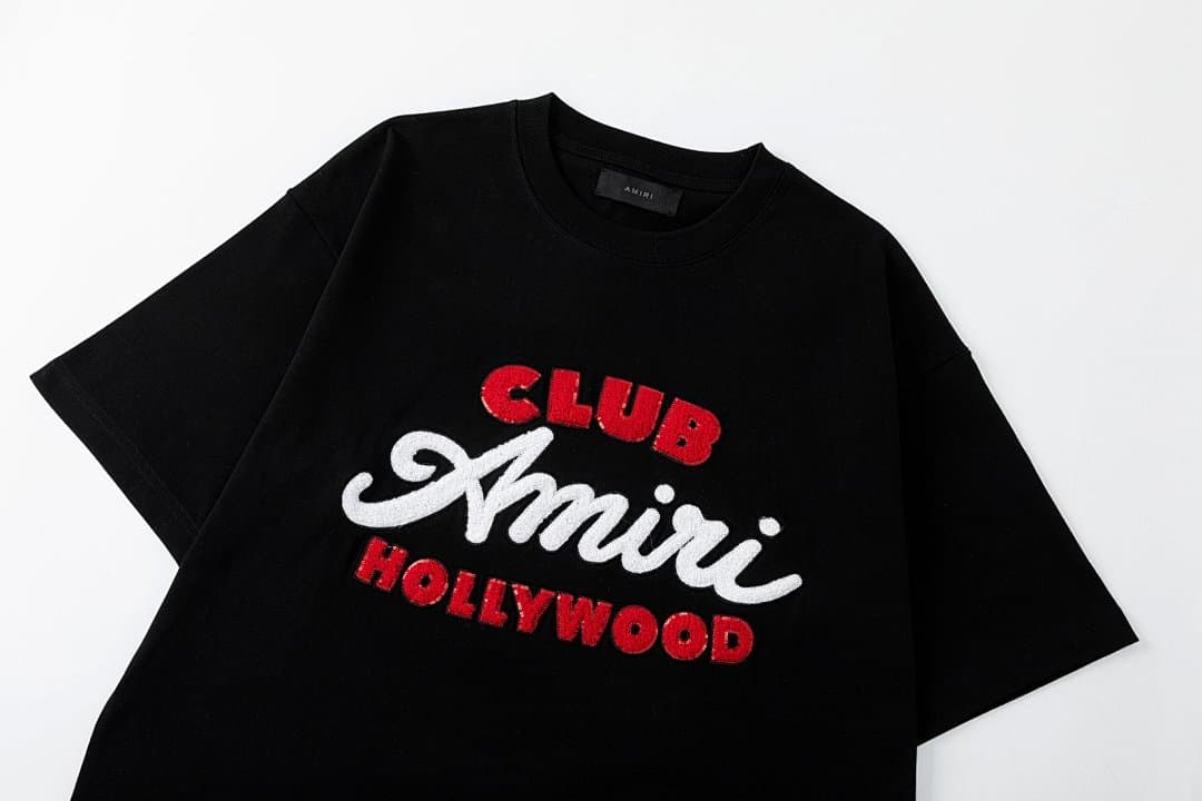 T-Shirt AMIRI com Bordado Pérolas Logo foto 06