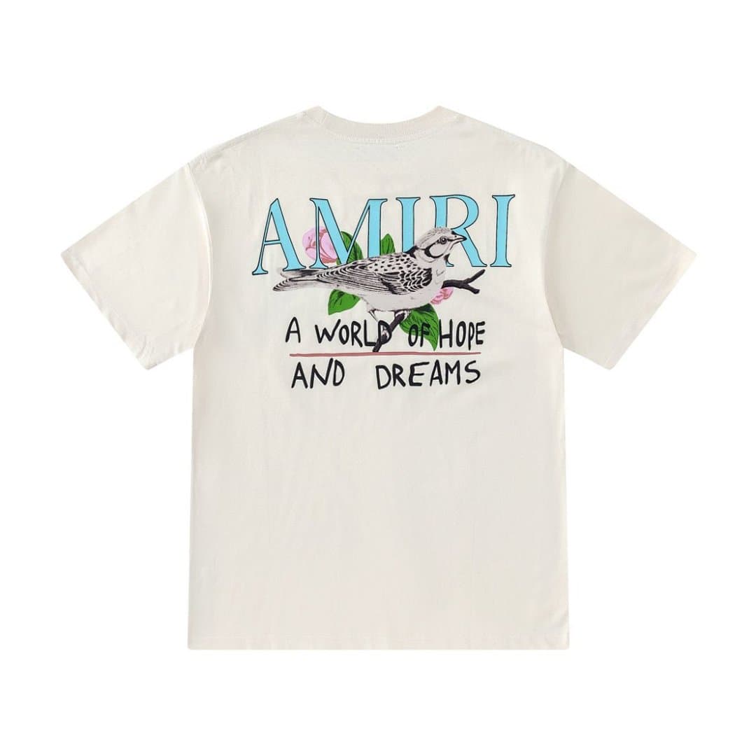 T-Shirt AMIRI com Padrão Pássaro Inteligente foto 09