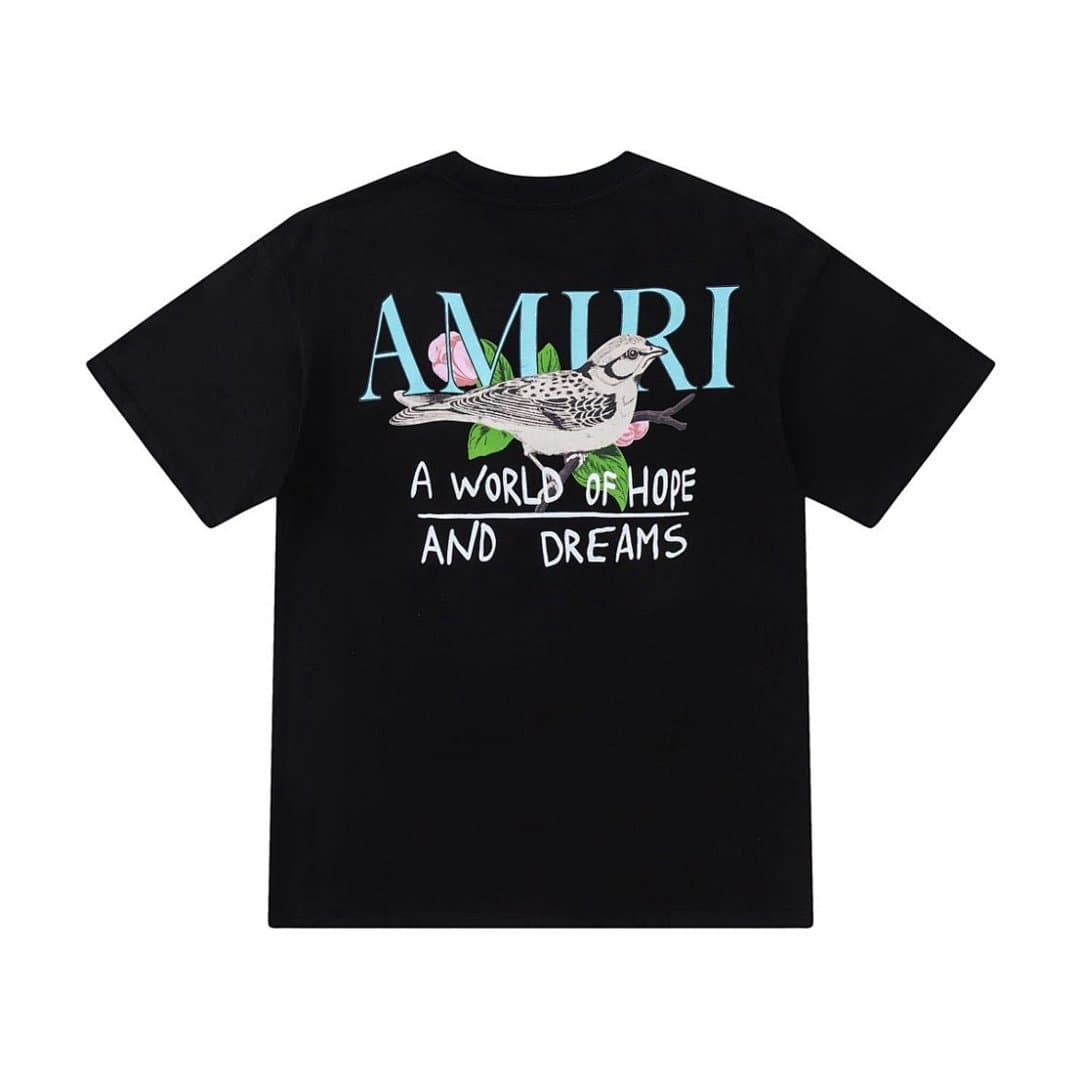 T-Shirt AMIRI com Padrão Pássaro Inteligente foto 11