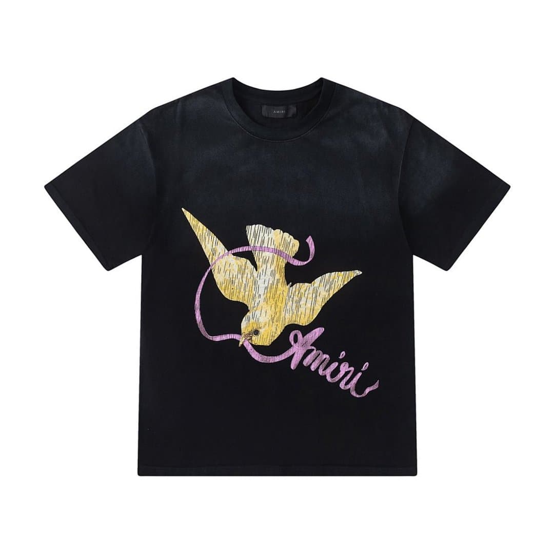 T-Shirt AMIRI com Padrão Pomba Vintage foto 10
