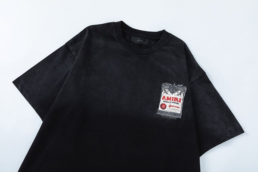 T-Shirt AMIRI com Impressão Digital Vintage foto 09