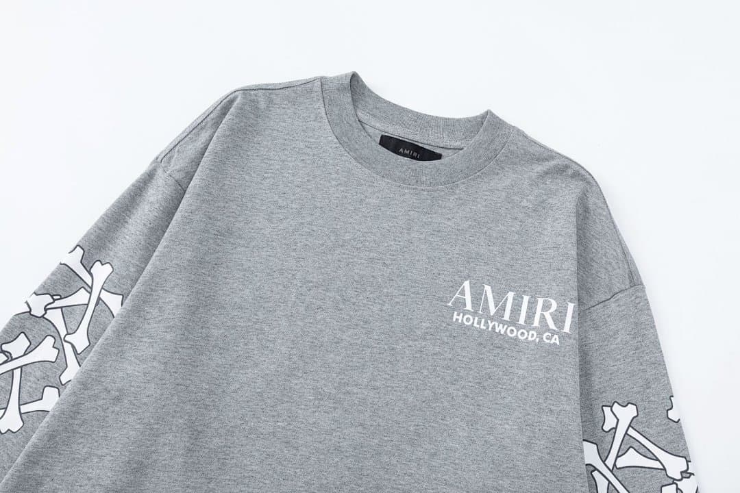 Camiseta de Mangas Compridas AMIRI com Padrão Ossos foto 08