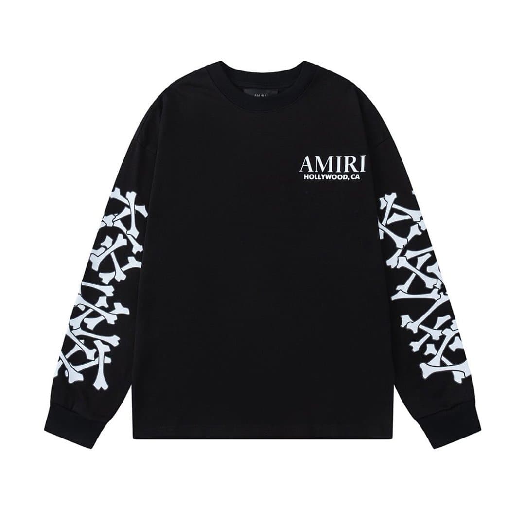 Camiseta de Mangas Compridas AMIRI com Padrão Ossos foto 10