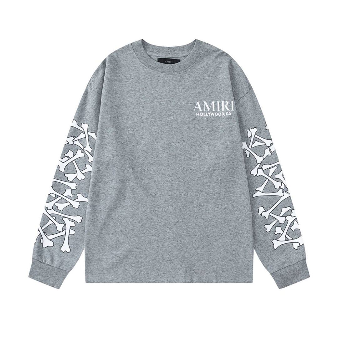 Camiseta de Mangas Compridas AMIRI com Padrão Ossos foto 12