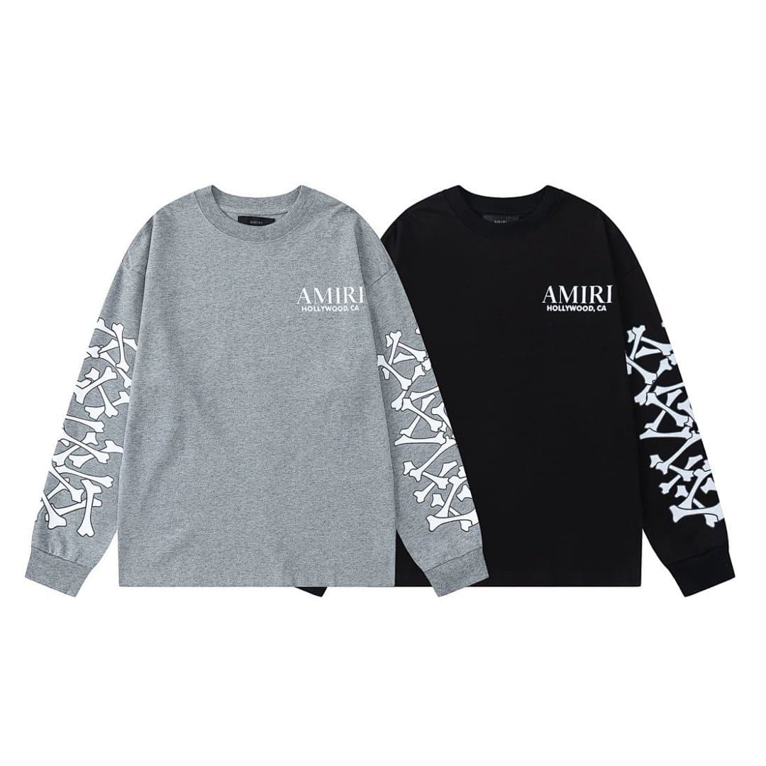Camiseta de Mangas Compridas AMIRI com Padrão Ossos foto 13
