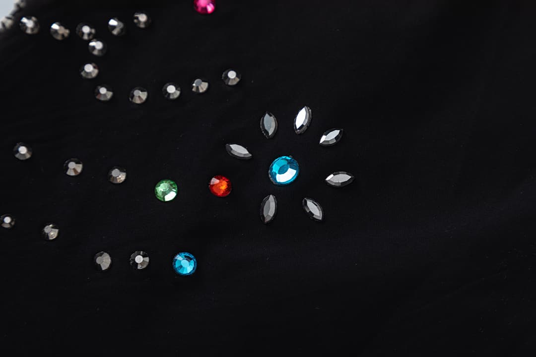 Calções AMIRI com Rhinestones Letra foto 07