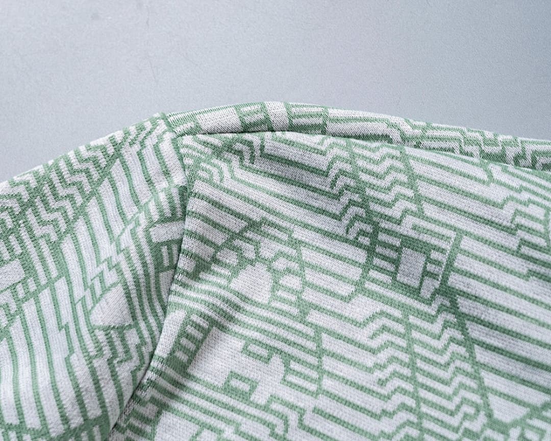 T-Shirt Polo Casablanca Jacquard - Verde Claro foto 04
