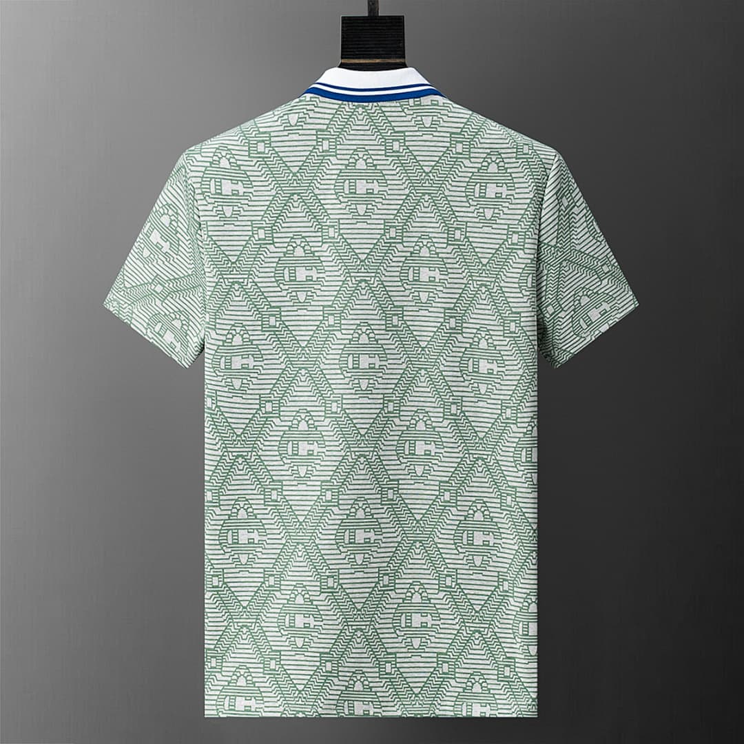 T-Shirt Polo Casablanca Jacquard - Verde Claro foto 13