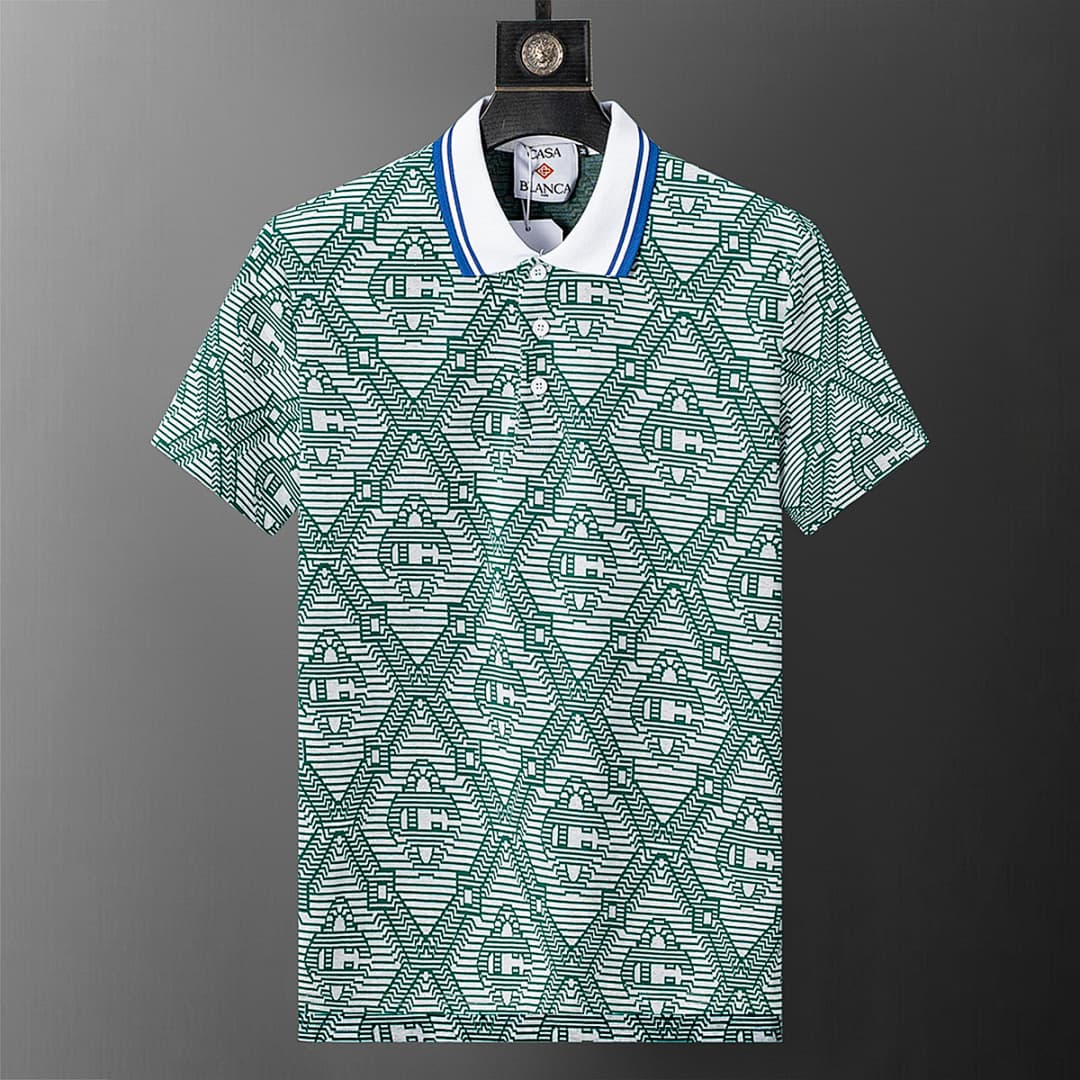 T-Shirt Polo Casablanca Jacquard - Verde foto 14