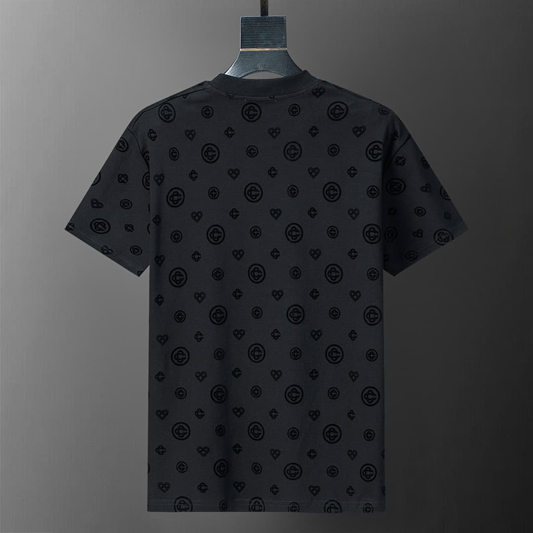T-Shirt Casablanca Monograma Flocked - Preto foto 02