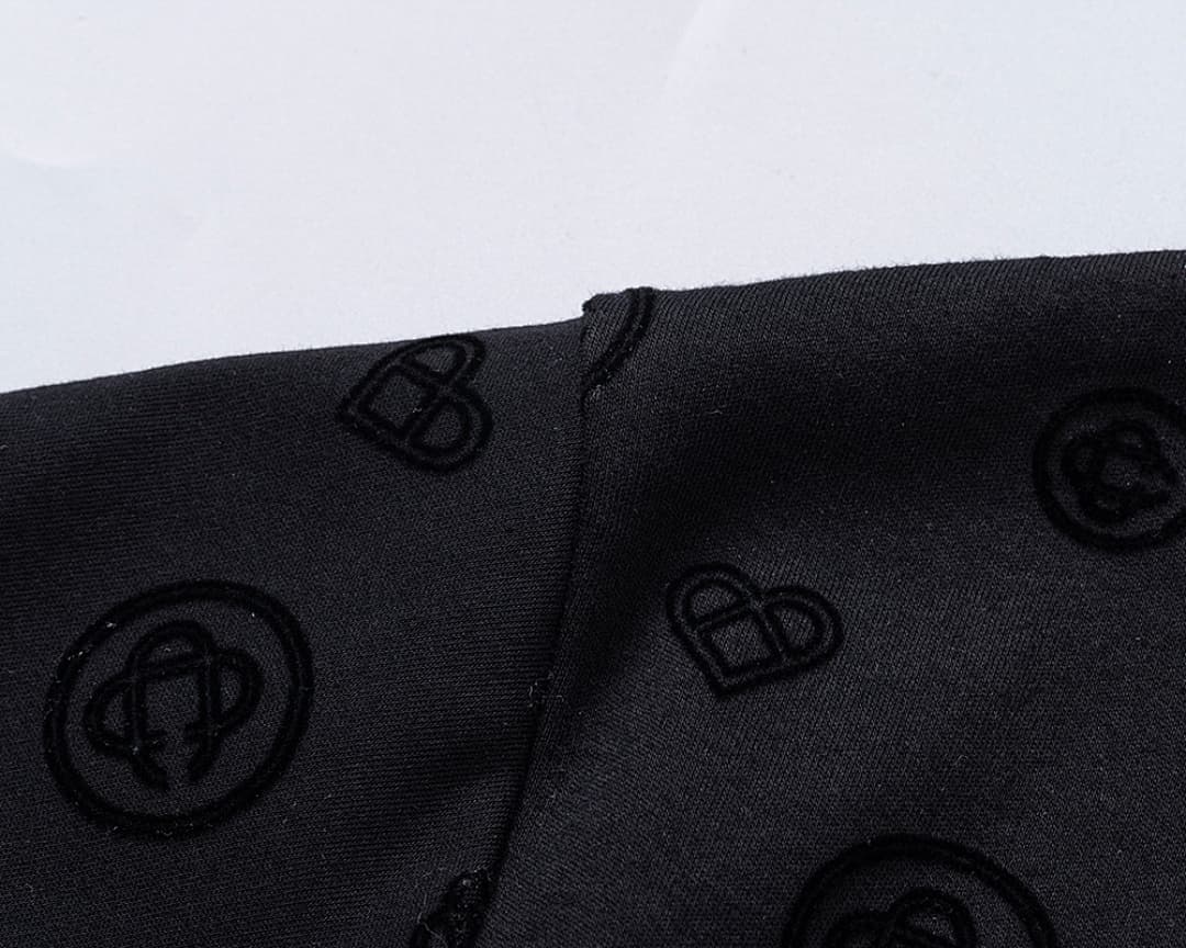 T-Shirt Casablanca Monograma Flocked - Preto foto 04