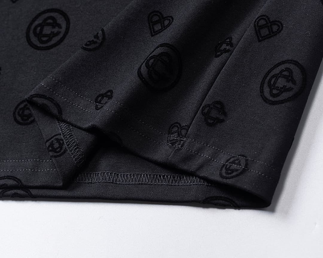 T-Shirt Casablanca Monograma Flocked - Preto foto 08