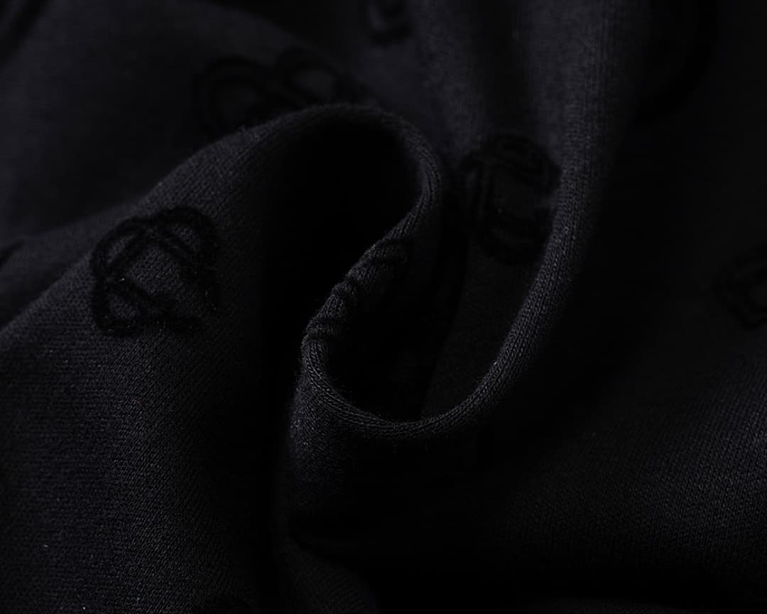 T-Shirt Casablanca Monograma Flocked - Preto foto 09