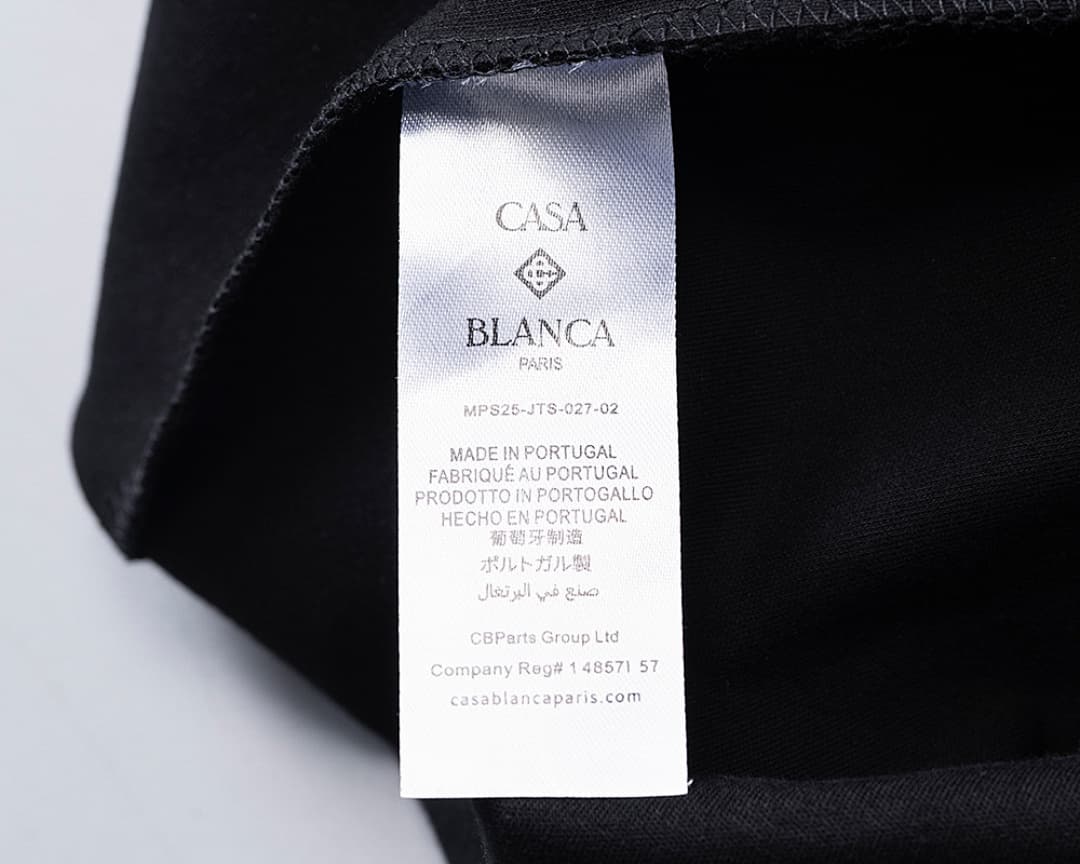 T-Shirt Casablanca Monograma Flocked - Preto foto 10