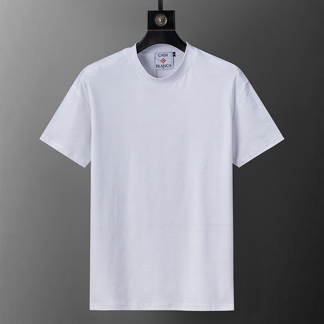 T-Shirt Casablanca Monograma Flocked - Branco foto 01