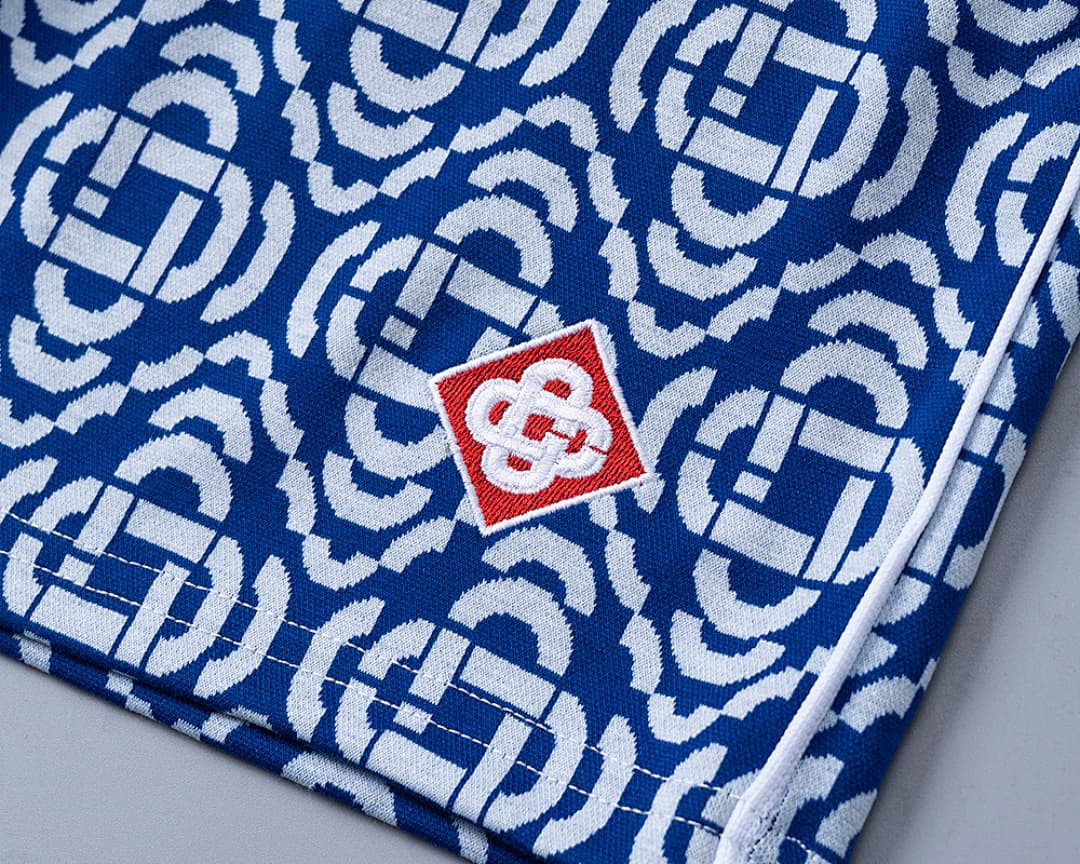 Shorts Casablanca Jacquard - Azul foto 10