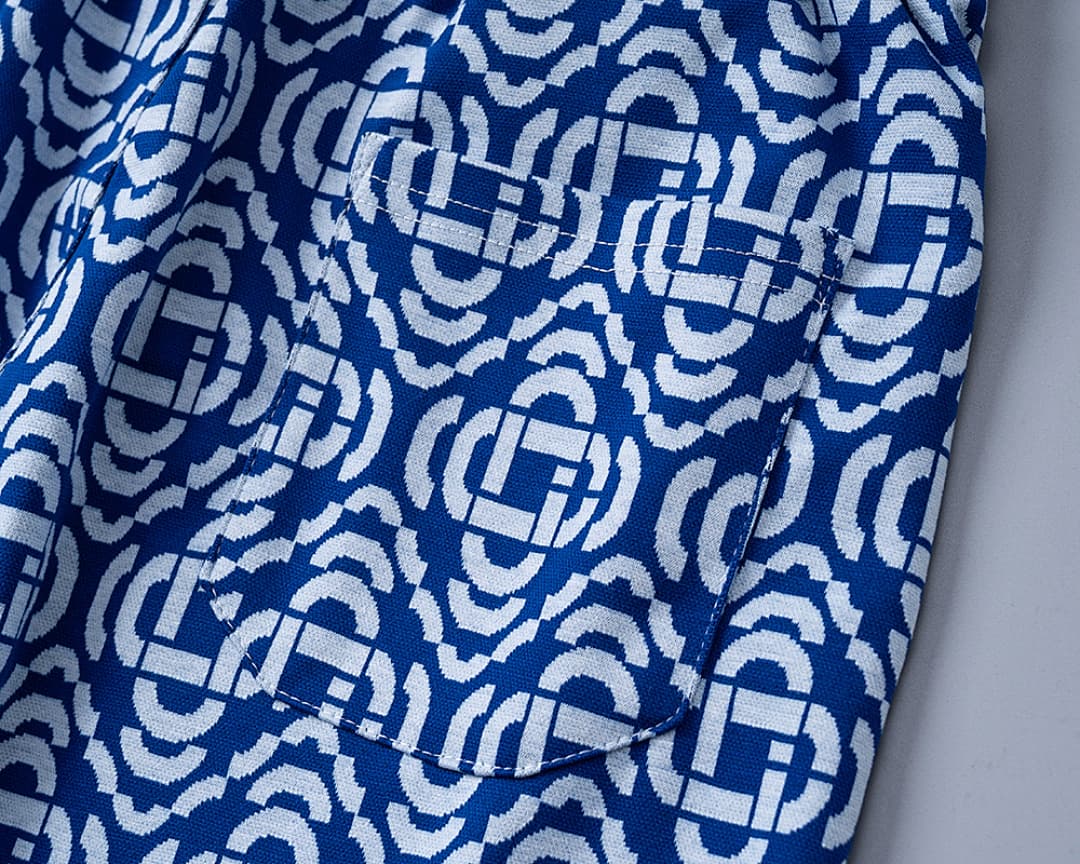 Shorts Casablanca Jacquard - Azul foto 11