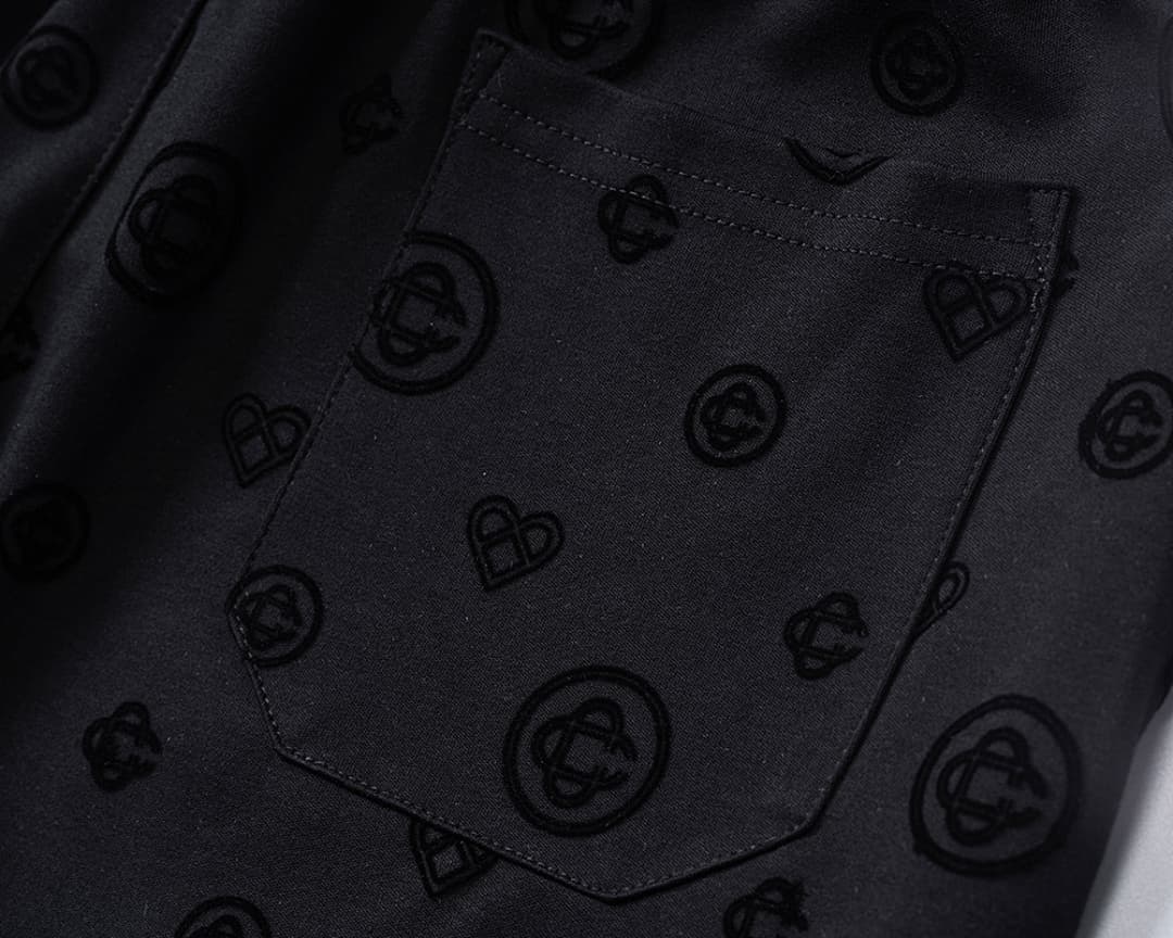 Shorts Casablanca Flocked Monograma - Preto foto 11