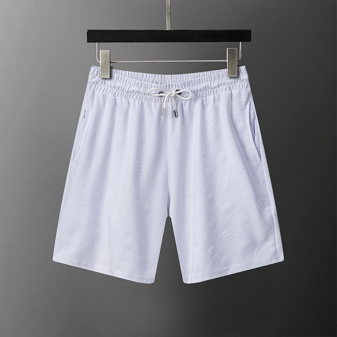 Shorts Casablanca Flocked Monograma - Branco foto 01
