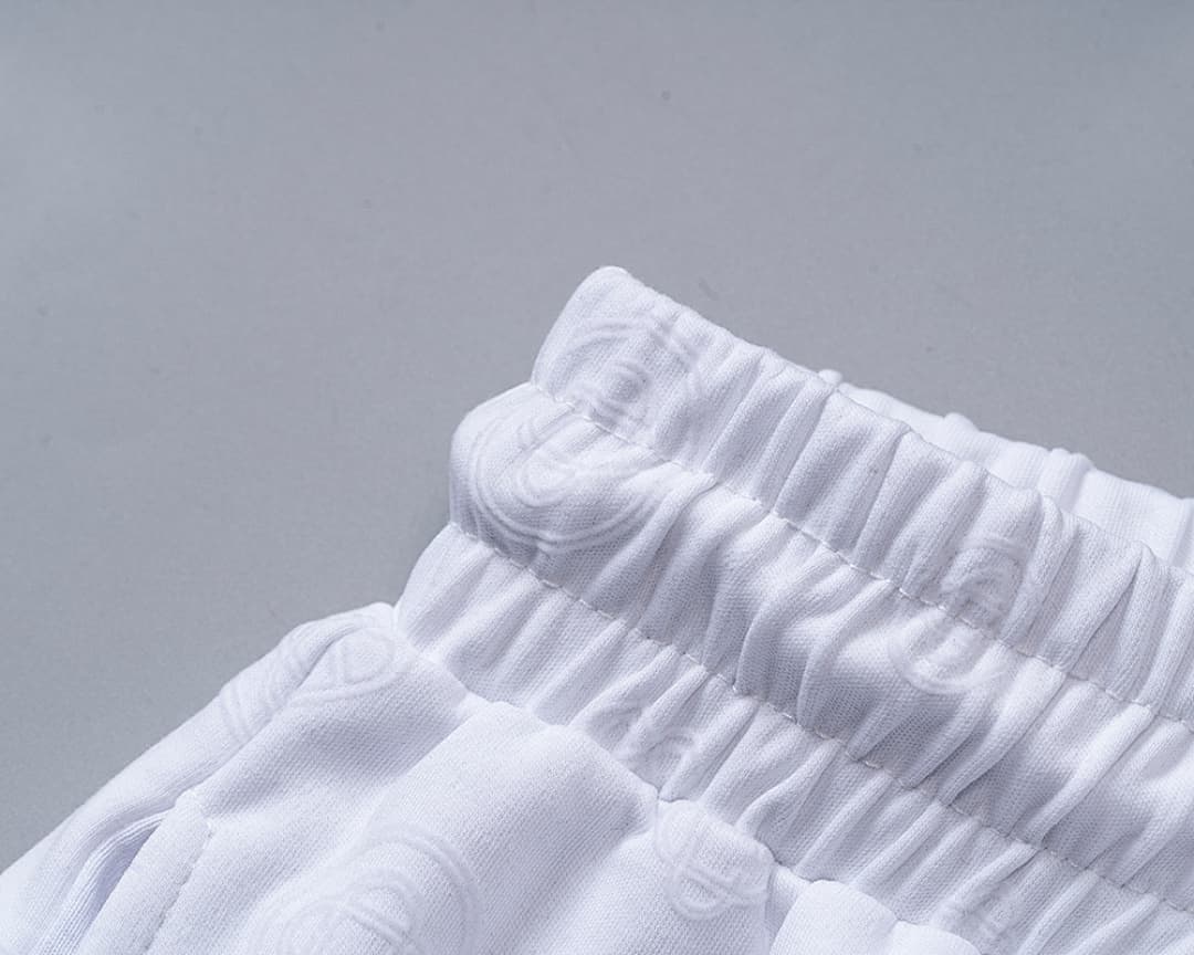 Shorts Casablanca Flocked Monograma - Branco foto 04
