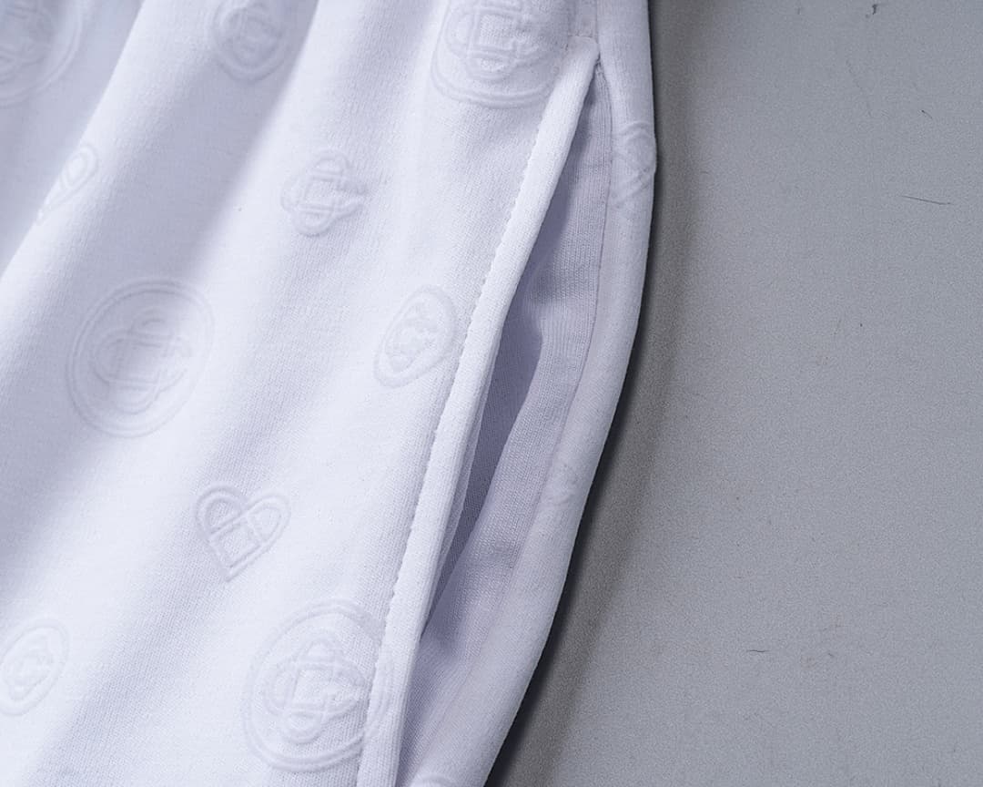 Shorts Casablanca Flocked Monograma - Branco foto 05