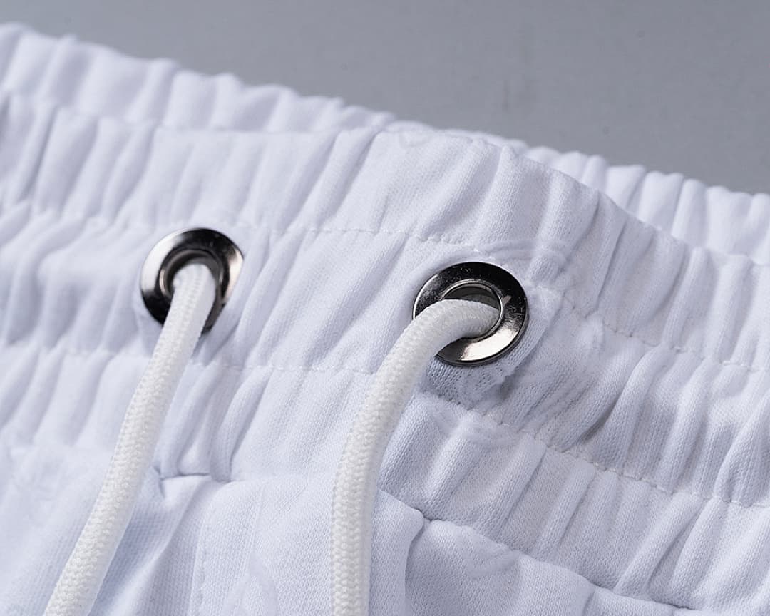 Shorts Casablanca Flocked Monograma - Branco foto 06