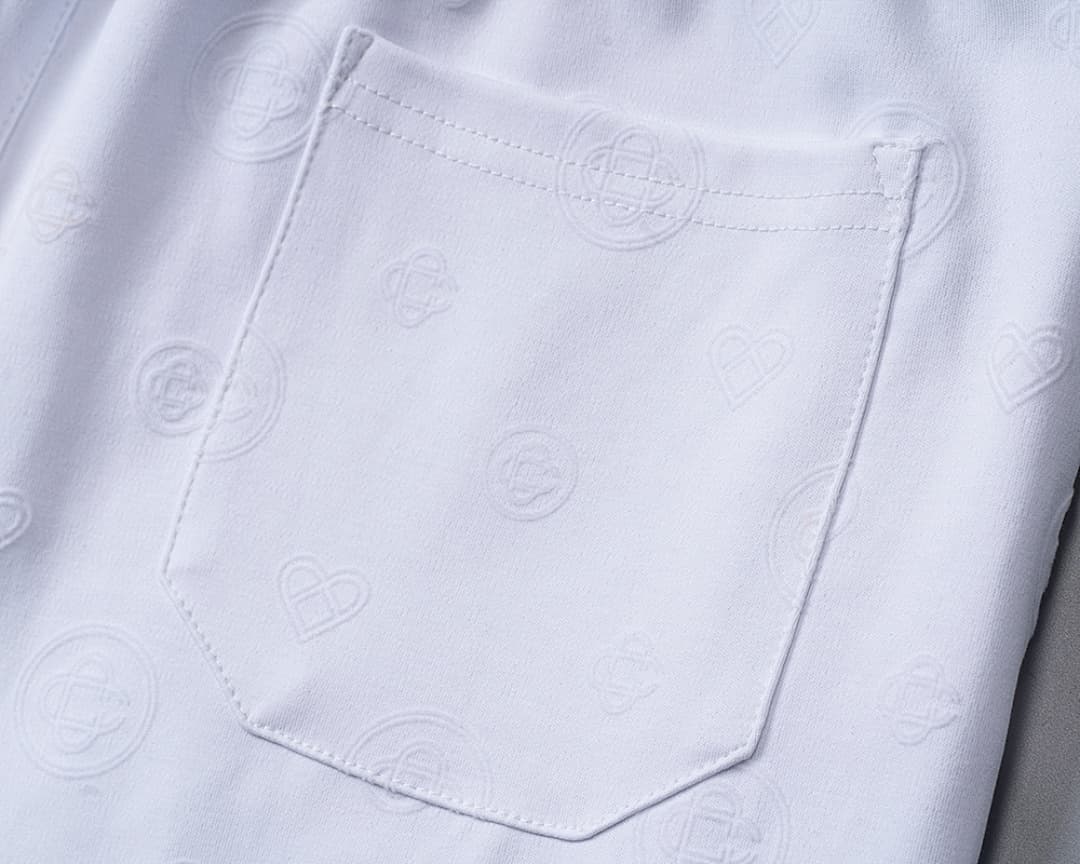 Shorts Casablanca Flocked Monograma - Branco foto 10