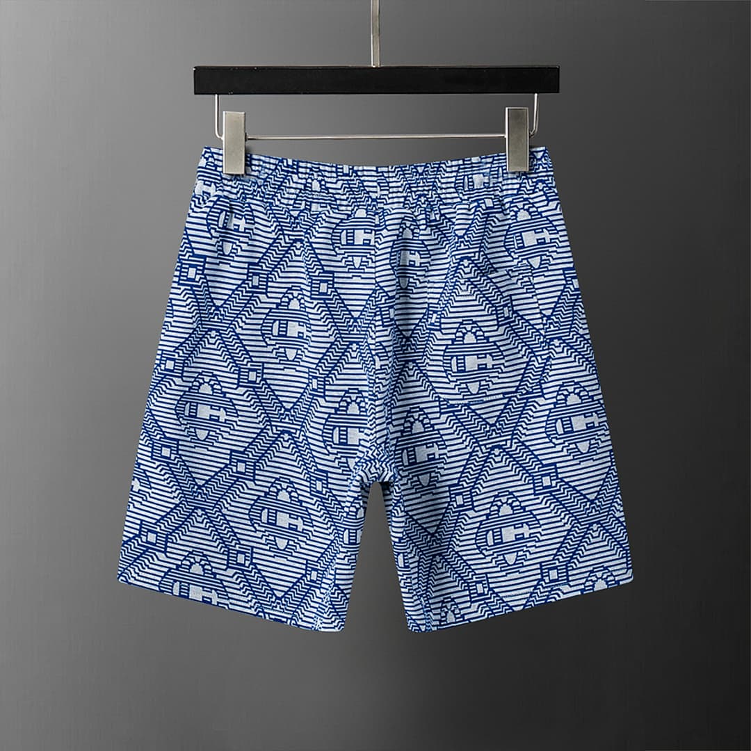 Shorts Casablanca Jacquard Listrado - Azul foto 02
