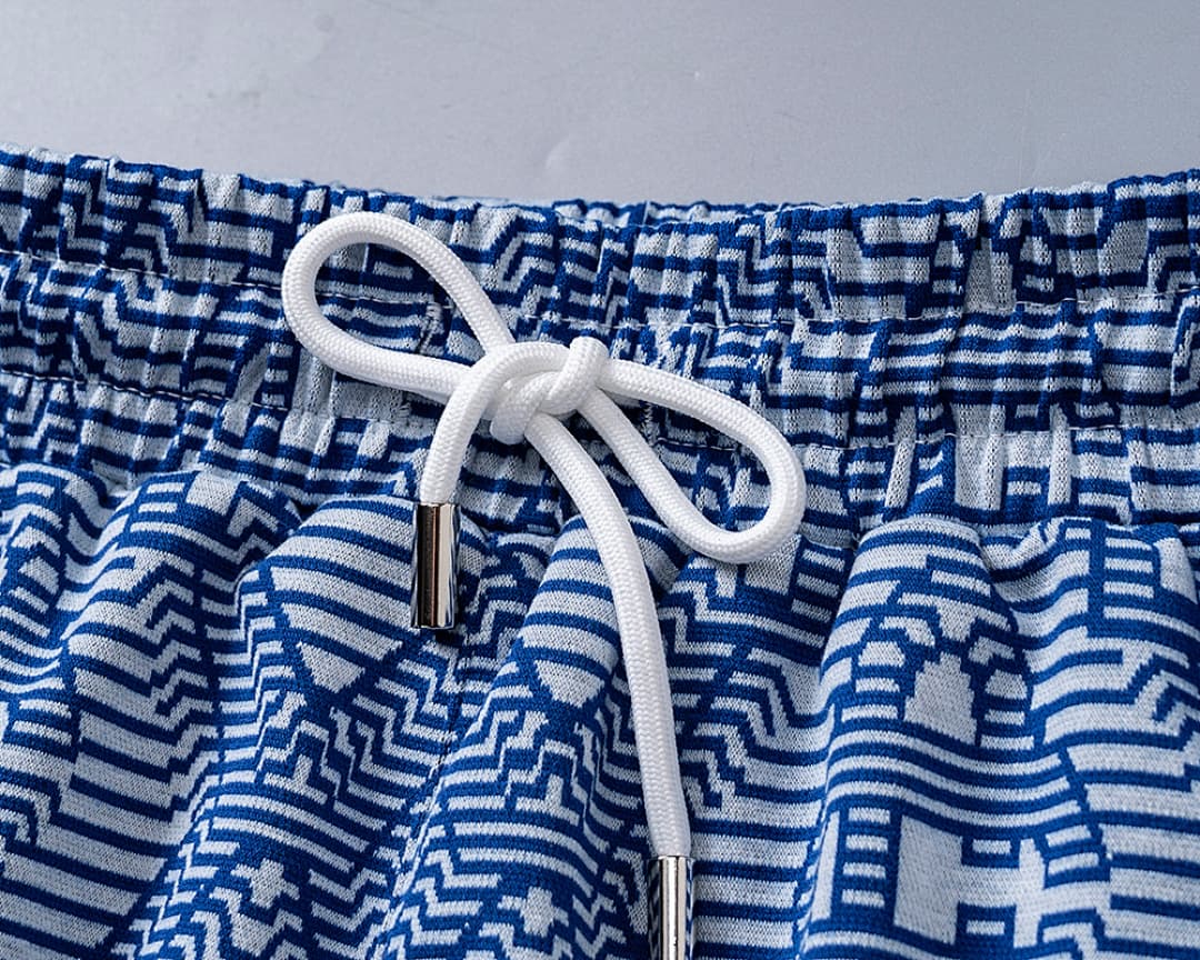Shorts Casablanca Jacquard Listrado - Azul foto 04