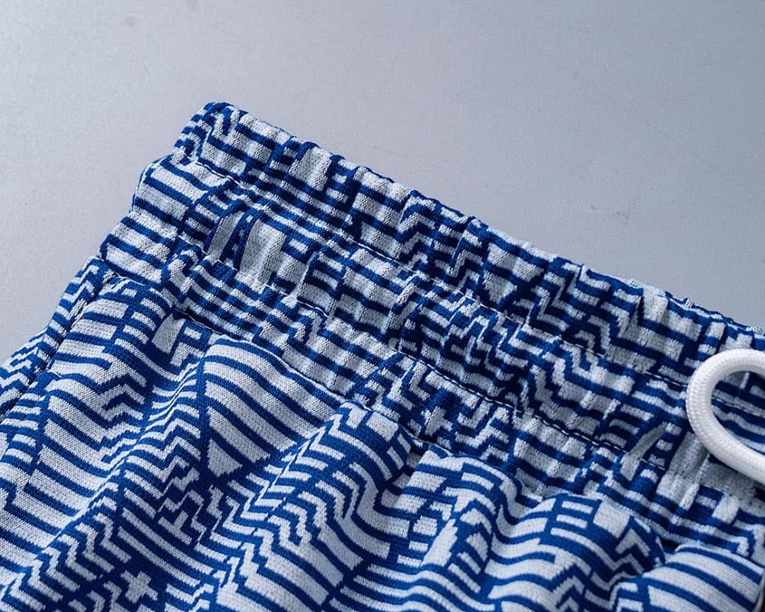 Shorts Casablanca Jacquard Listrado - Azul foto 05