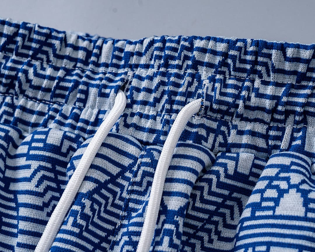Shorts Casablanca Jacquard Listrado - Azul foto 07