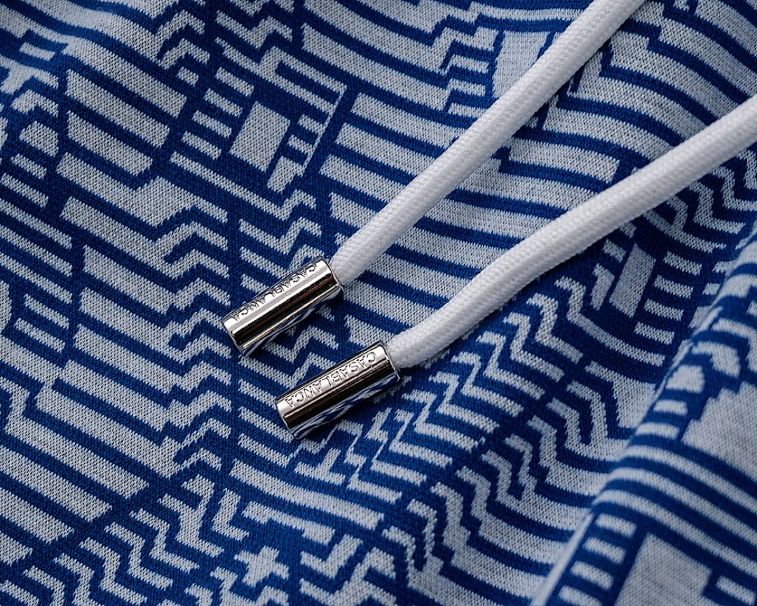 Shorts Casablanca Jacquard Listrado - Azul foto 08