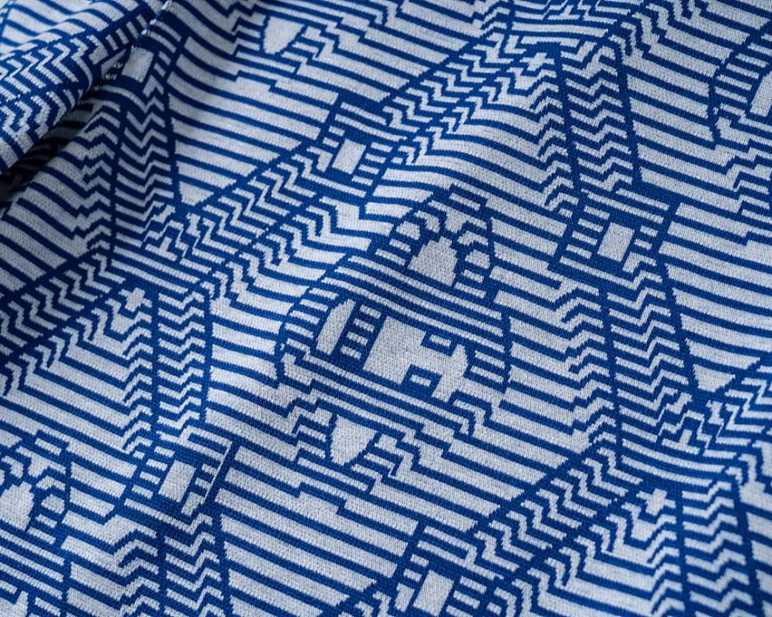 Shorts Casablanca Jacquard Listrado - Azul foto 09