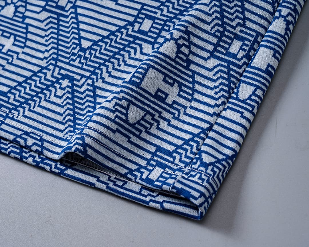 Shorts Casablanca Jacquard Listrado - Azul foto 10