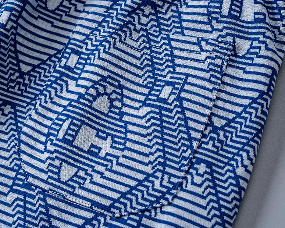 Shorts Casablanca Jacquard Listrado - Azul foto 11