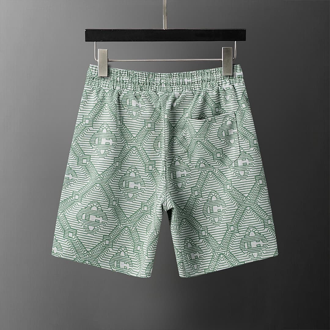 Shorts Casablanca Jacquard Listrado - Verde Claro foto 02