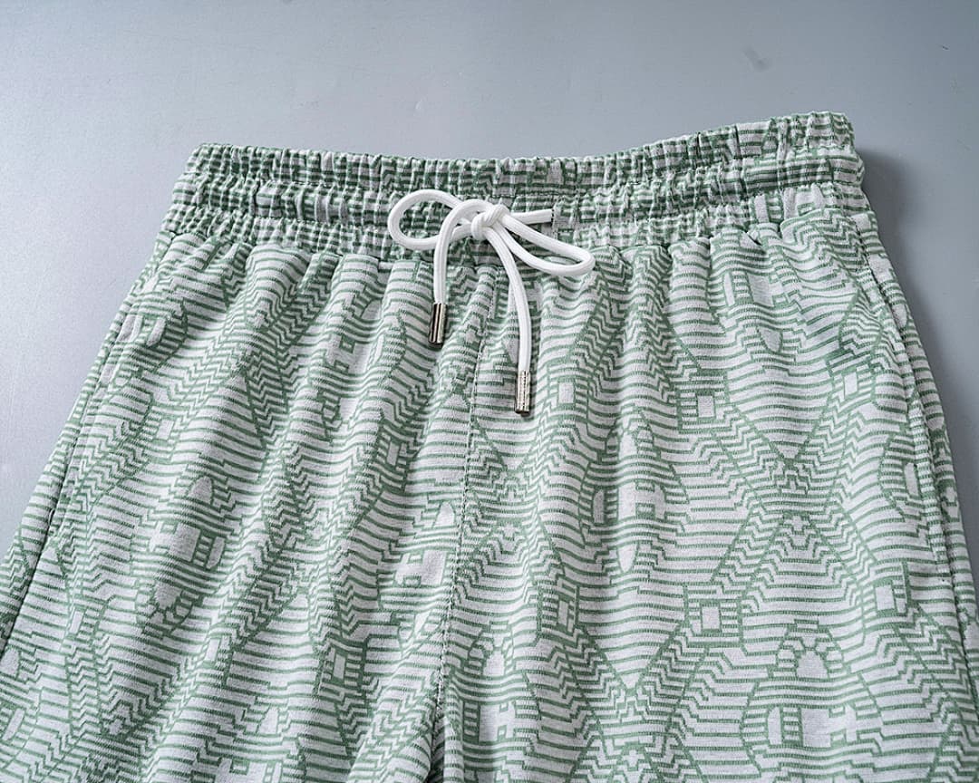 Shorts Casablanca Jacquard Listrado - Verde Claro foto 03