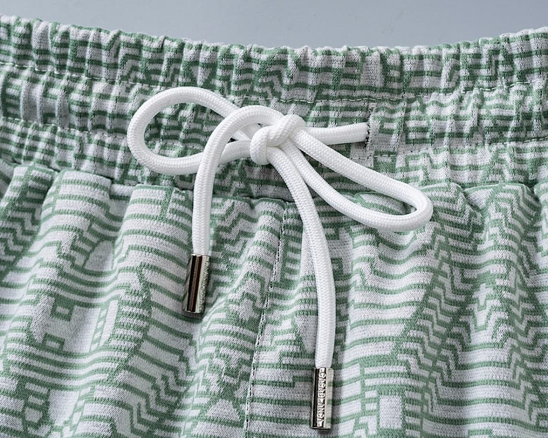 Shorts Casablanca Jacquard Listrado - Verde Claro foto 04