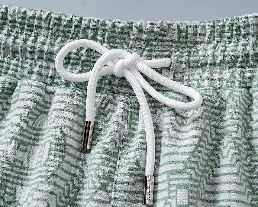 Shorts Casablanca Jacquard Listrado - Verde Claro foto 05