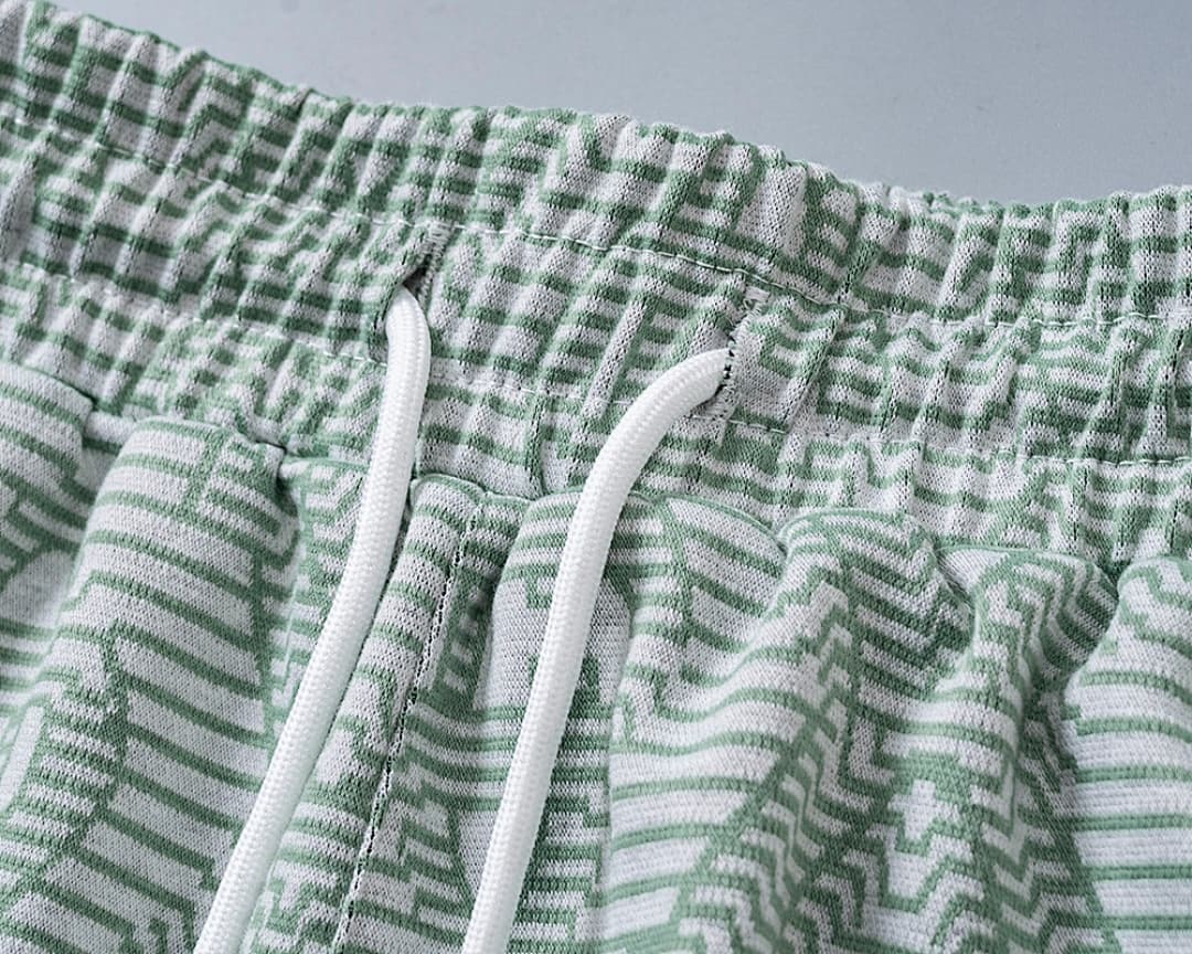 Shorts Casablanca Jacquard Listrado - Verde Claro foto 08