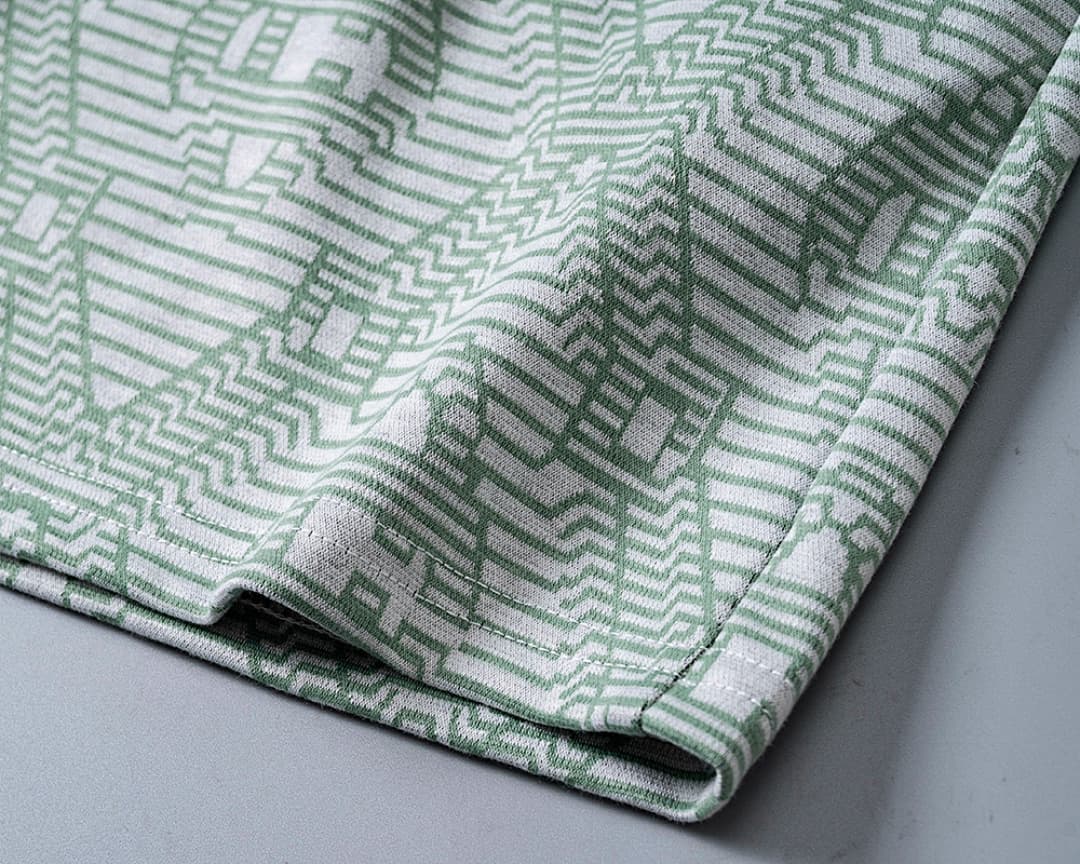 Shorts Casablanca Jacquard Listrado - Verde Claro foto 10