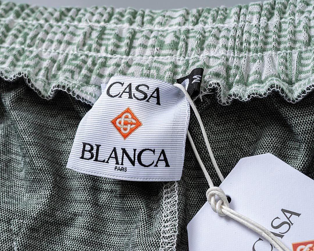Shorts Casablanca Jacquard Listrado - Verde Claro foto 12